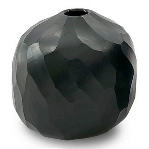 Ashley Fory Decorative Vase, 7 Inch Black Glass Frame, Narrow Mouth