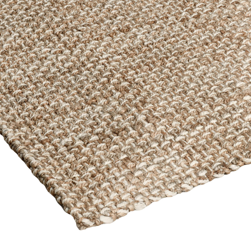 Neme 9 x 12 Extra Large Area Rug Two Tone Handwoven Grid Pattern Beige By Casagear Home BM319599