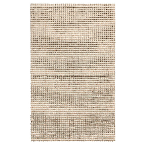 Ging 5 x 8 Medium Area Rug, Cotton, Handwoven Abstract Jute Design, Ivory By Casagear Home