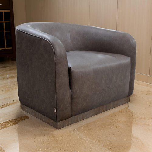 Ino Accent Chair, Chocolate Brown Fabric, Foam, Solid Pine Wood Platform By Casagear Home