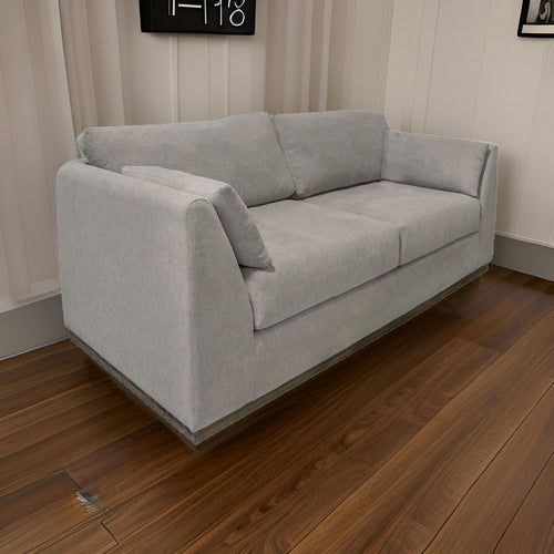 Sian Loveseat, Almond Gray Polyester, 2 Pillows, Solid Pine Wood, 69 Inch By Casagear Home