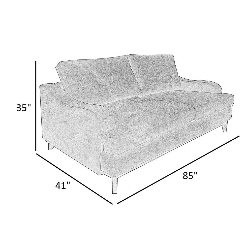 Alfi Sofa 2 Pillows Classic Details Solid Wood Beige by Casagear Home