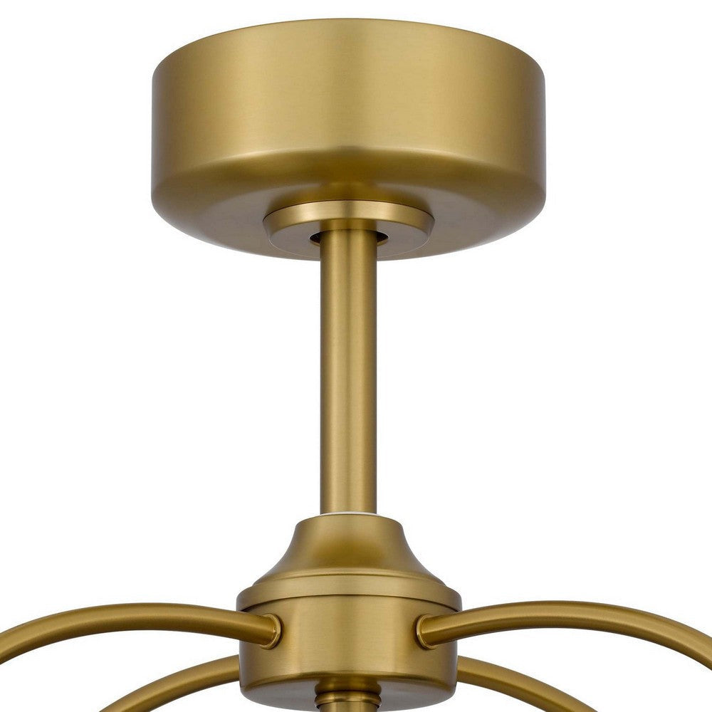 Royo Ceiling Fan Light 6 Speed 23 Inch Ultra Quiet LED Brown Brass BM324021