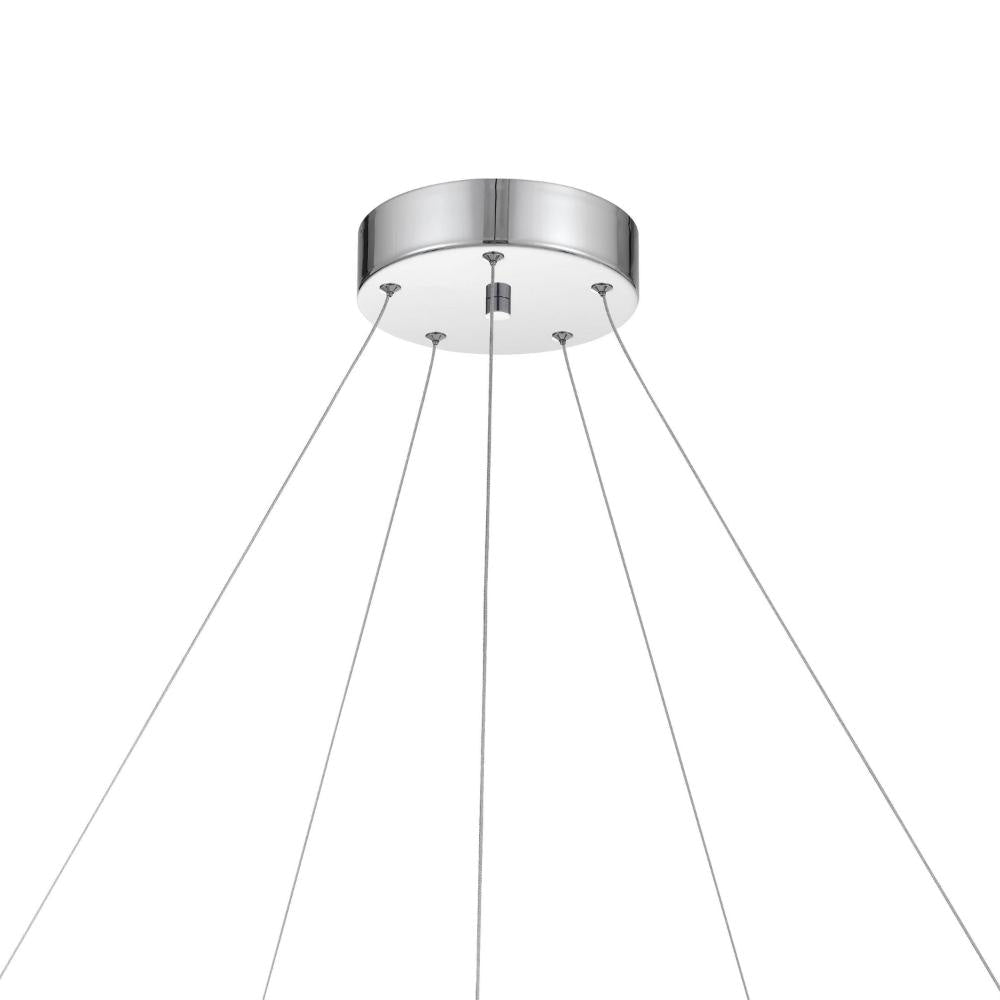Zemy Pendant Light Fixture w LED Lights Angled Wood 30 Inch Brown BM324027