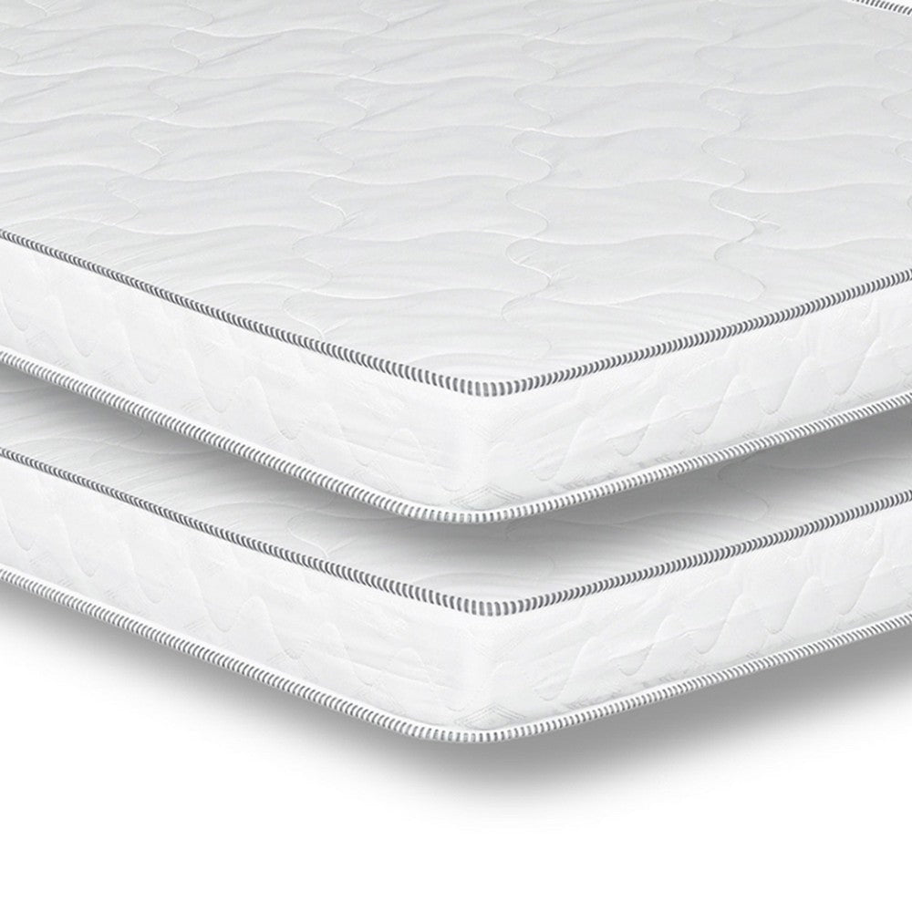 Sly 6 Inch Twin Size Mattress Set of 2 Medium Polyurethane Foam Core