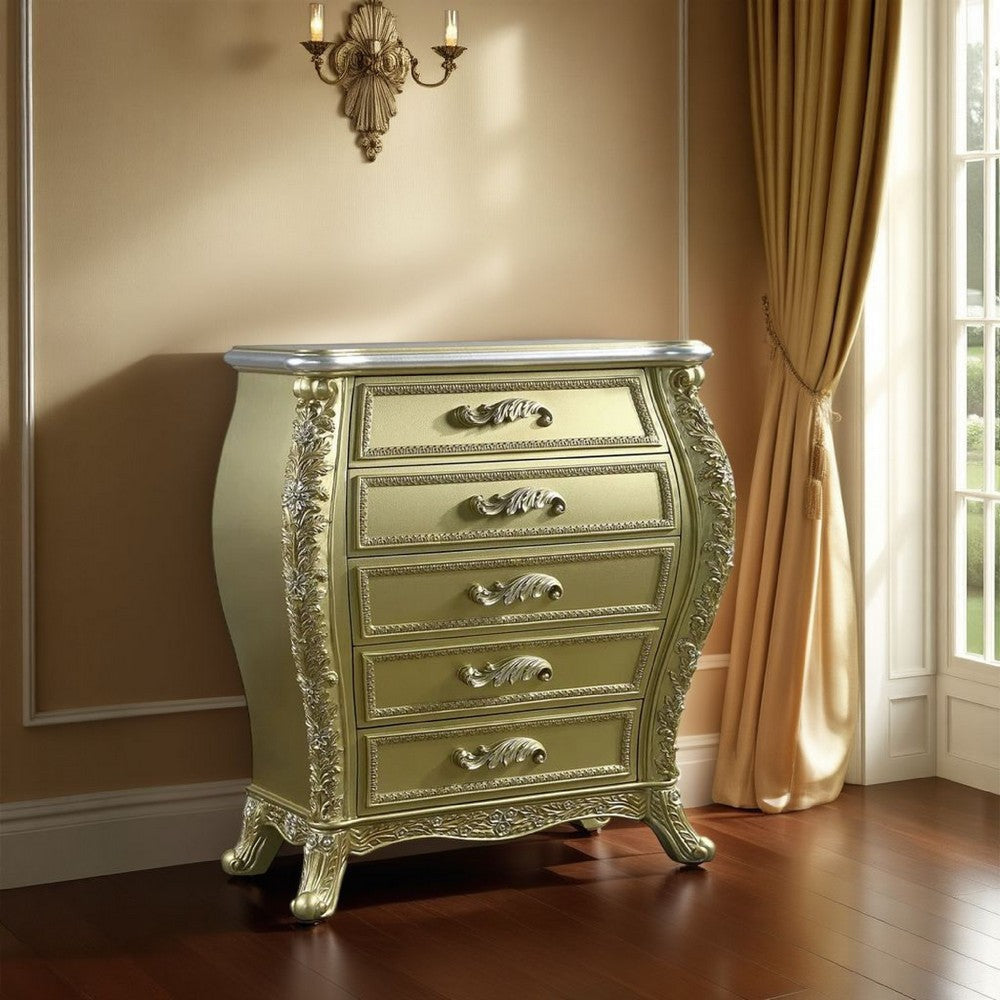 tall gold dresser Buy Otis Chest with 6 Drawers, Classic Scrolled, Wood Casagear