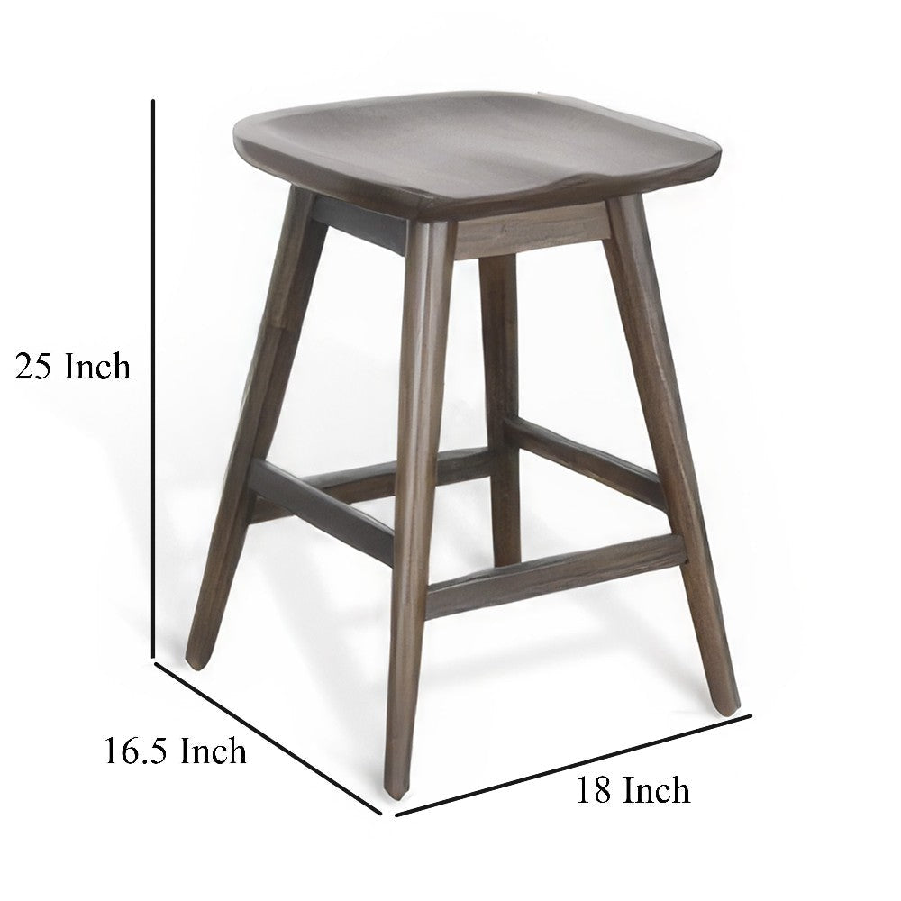 Ameri Counter Height Stool Saddle Seat Dark Brown Mahogany BM325356