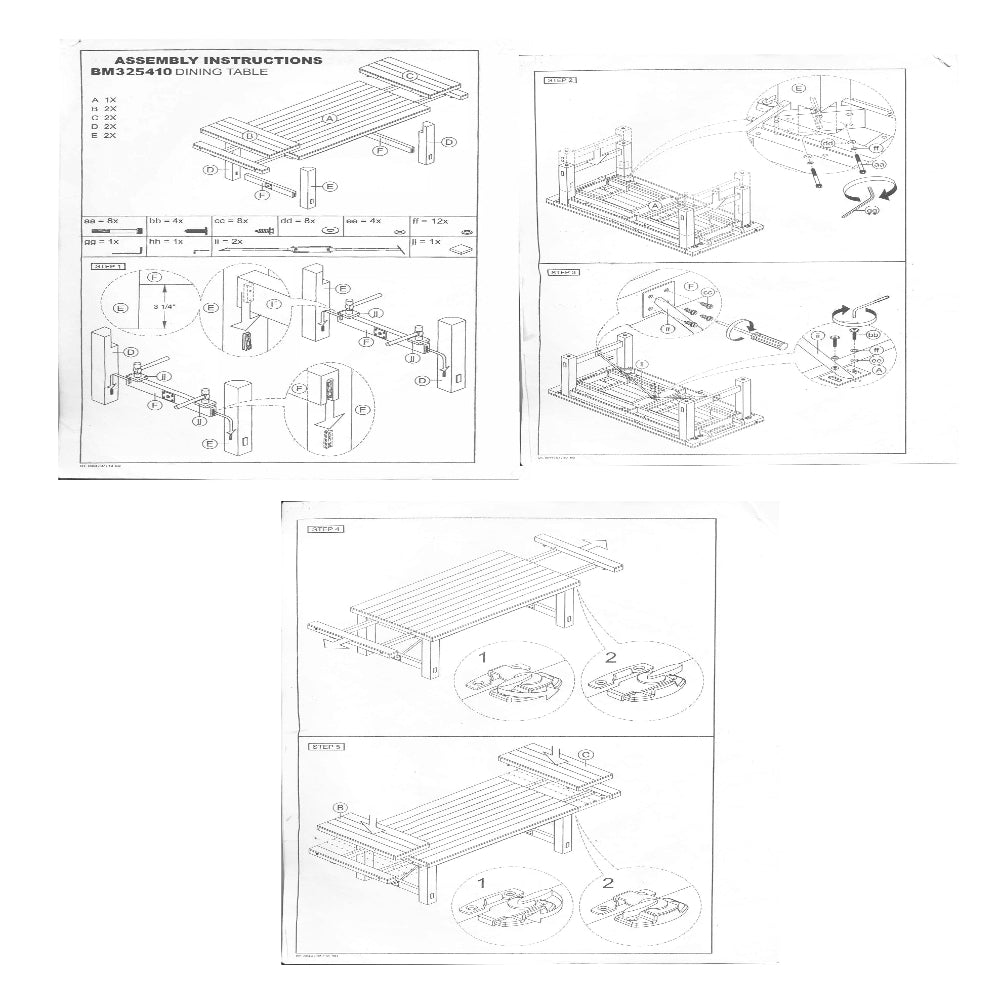 Rena Dining Table, 2 Extension Leaves, 86-122" Rustic Black Mahogany