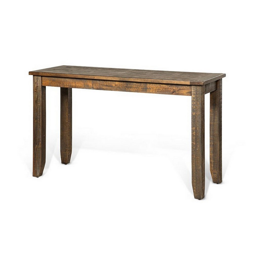 Flint Sofa Table, Dark Brown Mahogany Wood Frame, Rectangular 48" Top