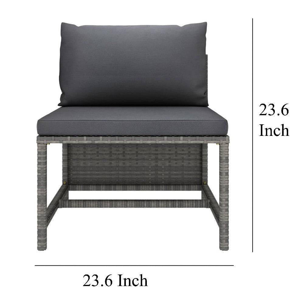 Ley 10pc Outdoor Modular Sectional Sofa Set Gray Cushions Rattan BM325616