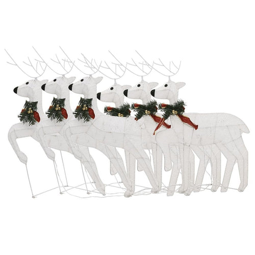 Garden 6pc Reindeer Christmas Decoration Set, 120 LEDs, Cool White