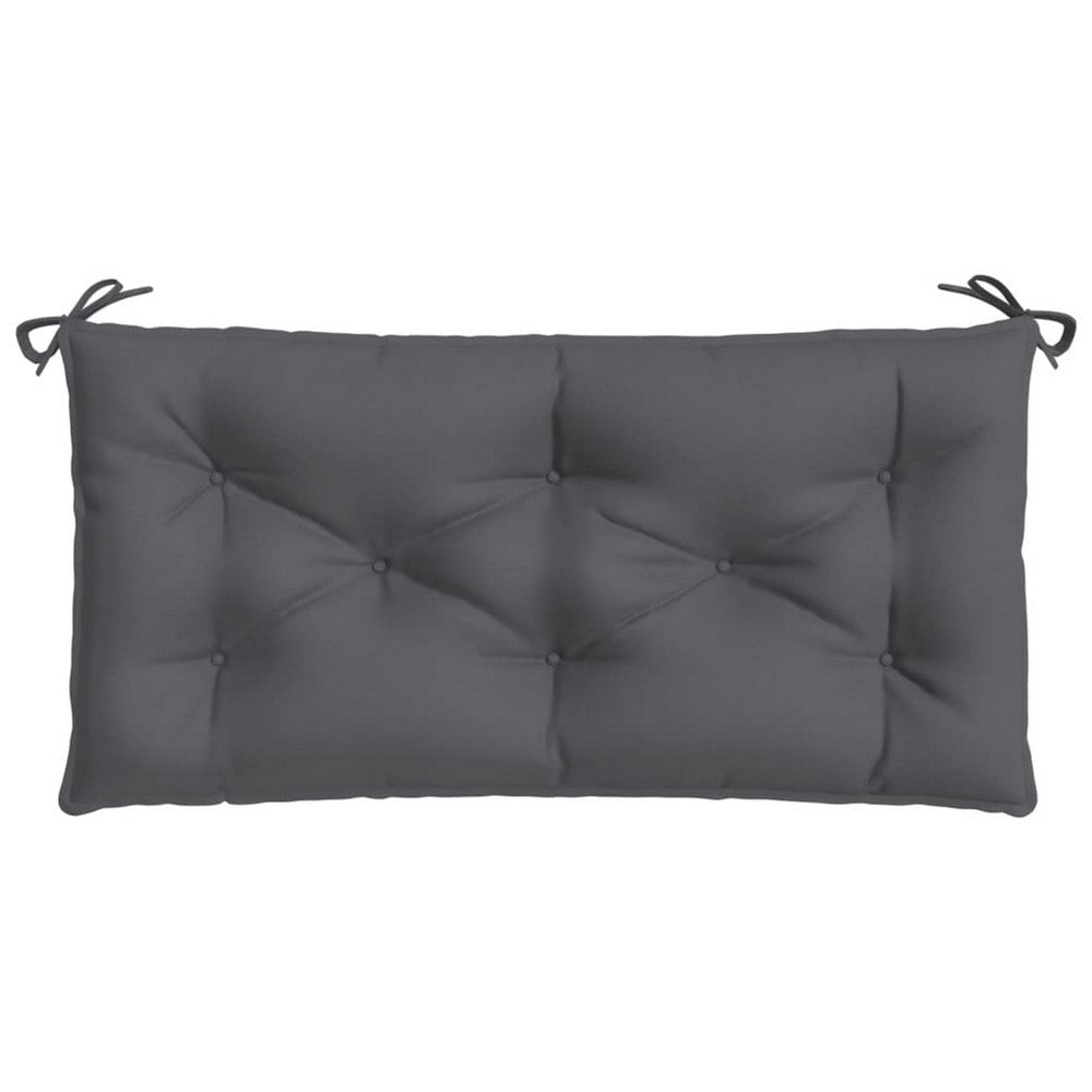 Outdoor Cushion for Bench 43x20’’ Tufted Stitch Gray Oxford Fabric BM325774