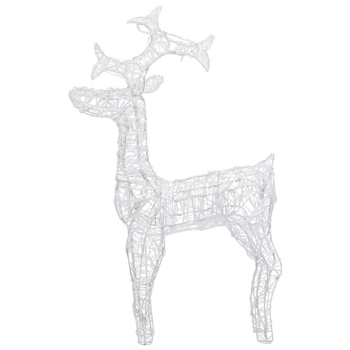 Outdoor Reindeer Christmas Decoration, 90 Cool White LEDs, Acrylic