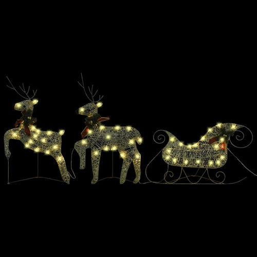 Edy 7pc Outdoor and Christmas Decoration, 140 Gold LED