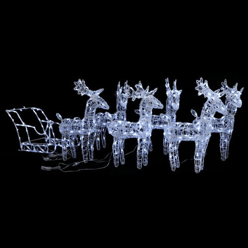 6pc Outdoor and Christmas Decor, 320 Cool White LEDs