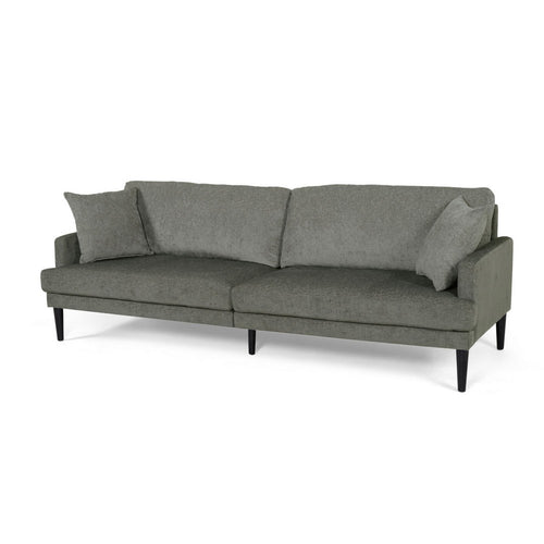 Foli Sofa | 96" | Rubberwood Tapered Legs | Transitional Taupe Gray
