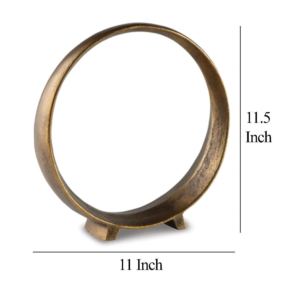 Ashley Dalie Sculpture | Round Metal Accent Tabletop Size | 12’’ | Bronze BM327756