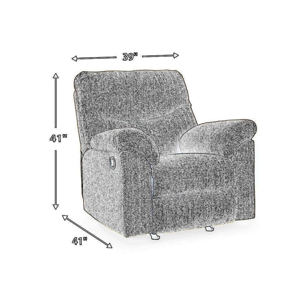 Ashley Tul Rocker Recliner Chair Poly Fiber Foam Fill Briar Brown Polyester BM327854