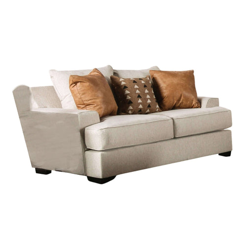 Adow Loveseat, 3 Accent PIllows, 75 Inch , Sand Caramel