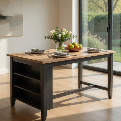 Ashley Gasy Counter Height Dining Table | 60" | Brown | Mango Wood Veneer