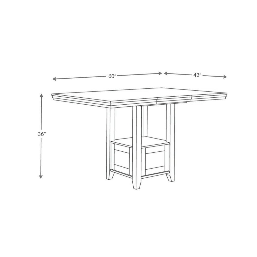 Ashley Raly Counter Height Dining Table | Extendable 42-60’’ | Leaf | Brown BM328210