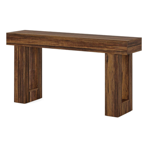 Kai Console Side Table, 63 Inch, Rustic Brown Rectangular Wood Top