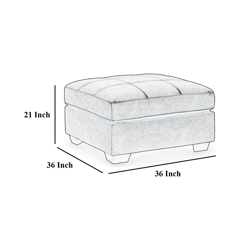 Ashley Barl Oversized Ottoman Classic Black Faux Leather Cushion 36 Inch BM328963