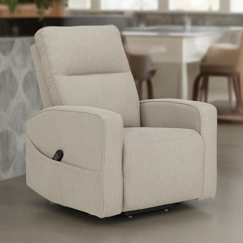 Ashley Lawson Power Lift Recliner Chair, Smoke Polyester, Foam Cushioned