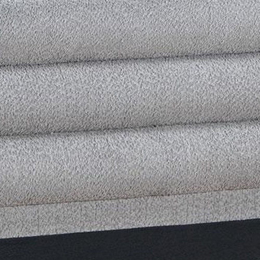 Ricia Twin Daybed with Twin Trundle Layer Bolster Design Gray Boucle