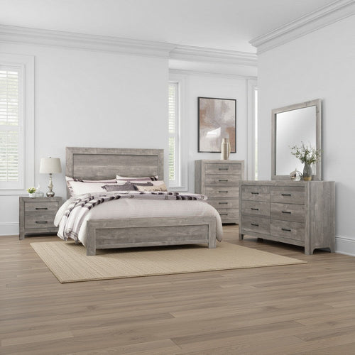 Eb 3 Piece Bedroom Set | Full Size | Farmhouse Style | Gray Black