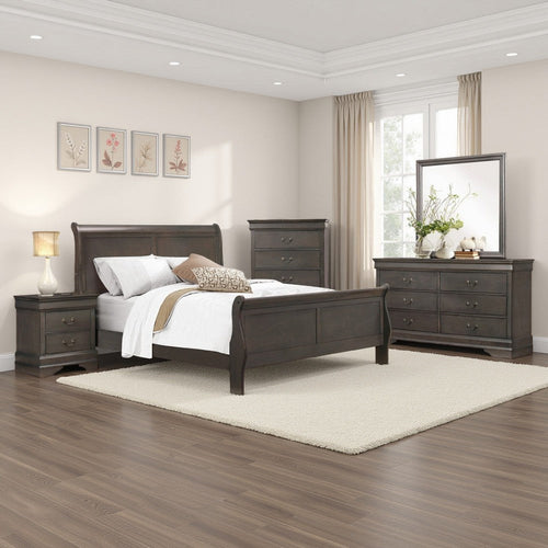 Ve 4 Piece Bedroom Set | Queen Size | Transitional | Stained Gray