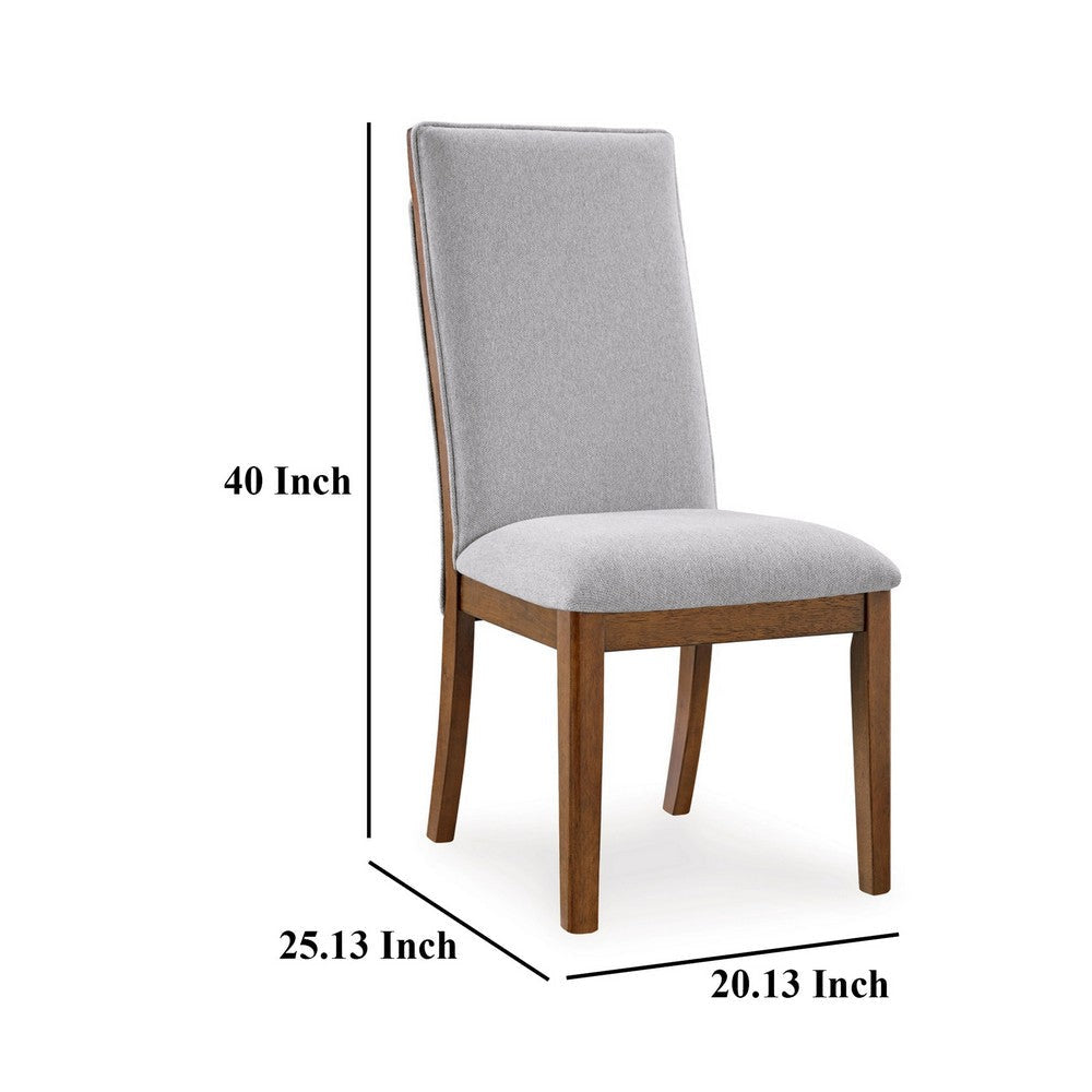 Ashley Jeyn Dining Side Chair Set of 2 Solid Hardwood Light Gray Polyester BM329755