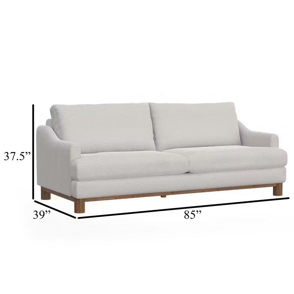 Olum Sofa 2 Throw Pillows Modern 85 Inch Mink White Polyester