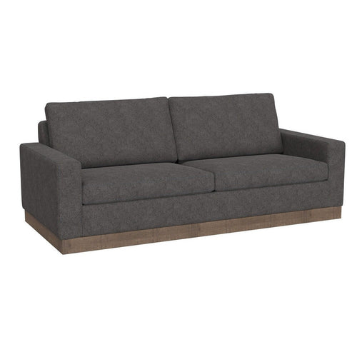Jeni Loveseat, 2 Throw Pillows, Modern 64 Inch, Iron Gray Polyester
