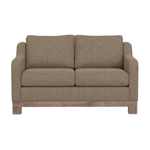 Sama 2 Cushion Loveseat, 2 Accent Pillows, Brown Polyester 60 Inch