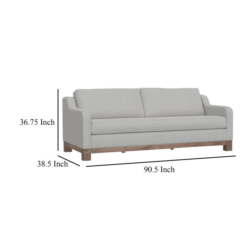 Sama 2 Cushion Sofa 2 Accent Pillows Eccru Beige Polyester 91 Inch