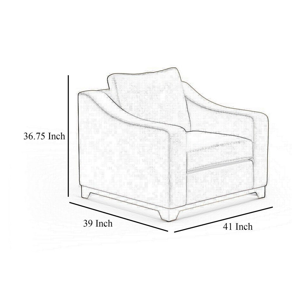 Umey Accent Sofa Armchair Throw Pillow Modern Clean White Polyester