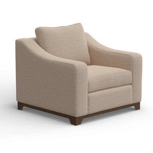 Umey Accent Sofa Armchair, Throw Pillow, Modern Cream Brown Polyester