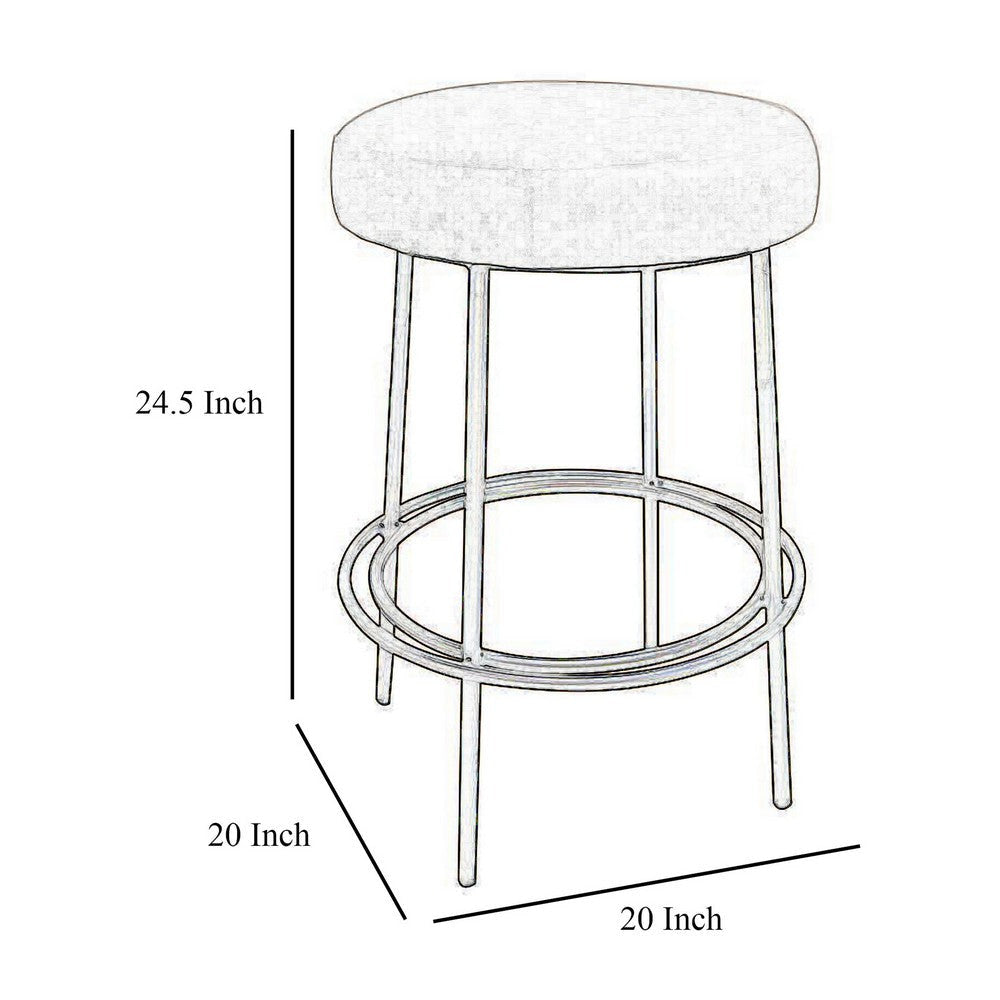 Sierra Bar Height Stool Gray Faux Leather Brass Metal Legs 30 Inch