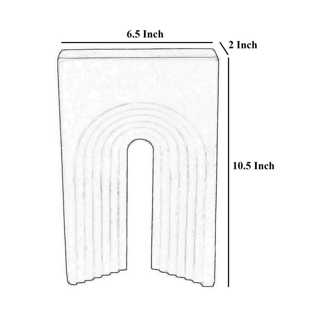 Keveny Tabletop Decor Arch Sculpture Textured Brown Marble 11 Inch BM331344