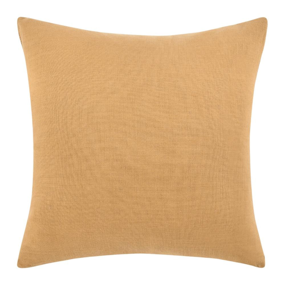 Throw Pillow Woven Racing Stripe Design 22 Inch Brown Cotton Linen BM331508