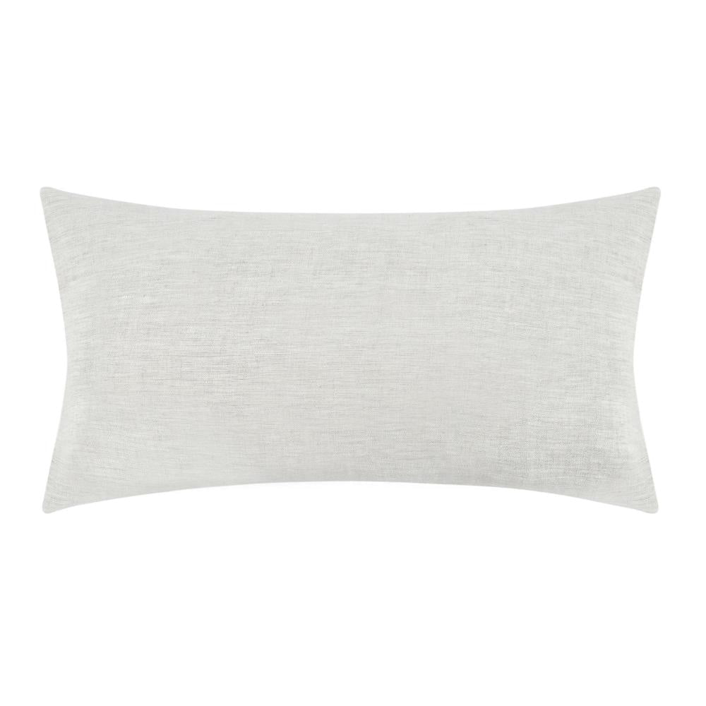 Mulo Lumbar Throw Pattern Foliage Pattern 14x26 Inch Brown Flax Linen