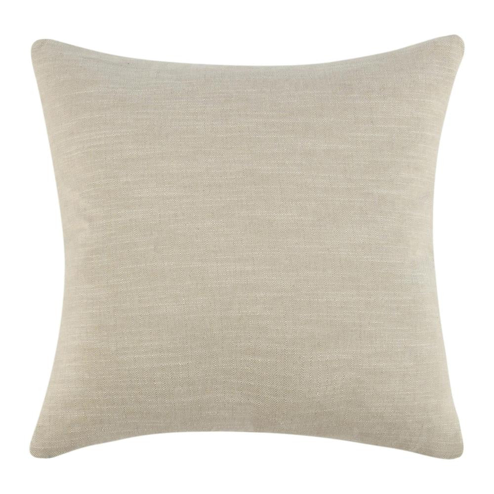 Carla Throw Pillow 22 Inch Hand Knitted Cotton Linen Sagebrush Green