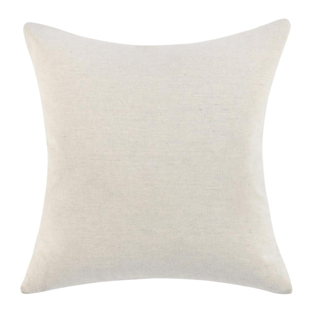 Biki Throw Pillow 22 Inch Hand Applied Applique Design Brown White