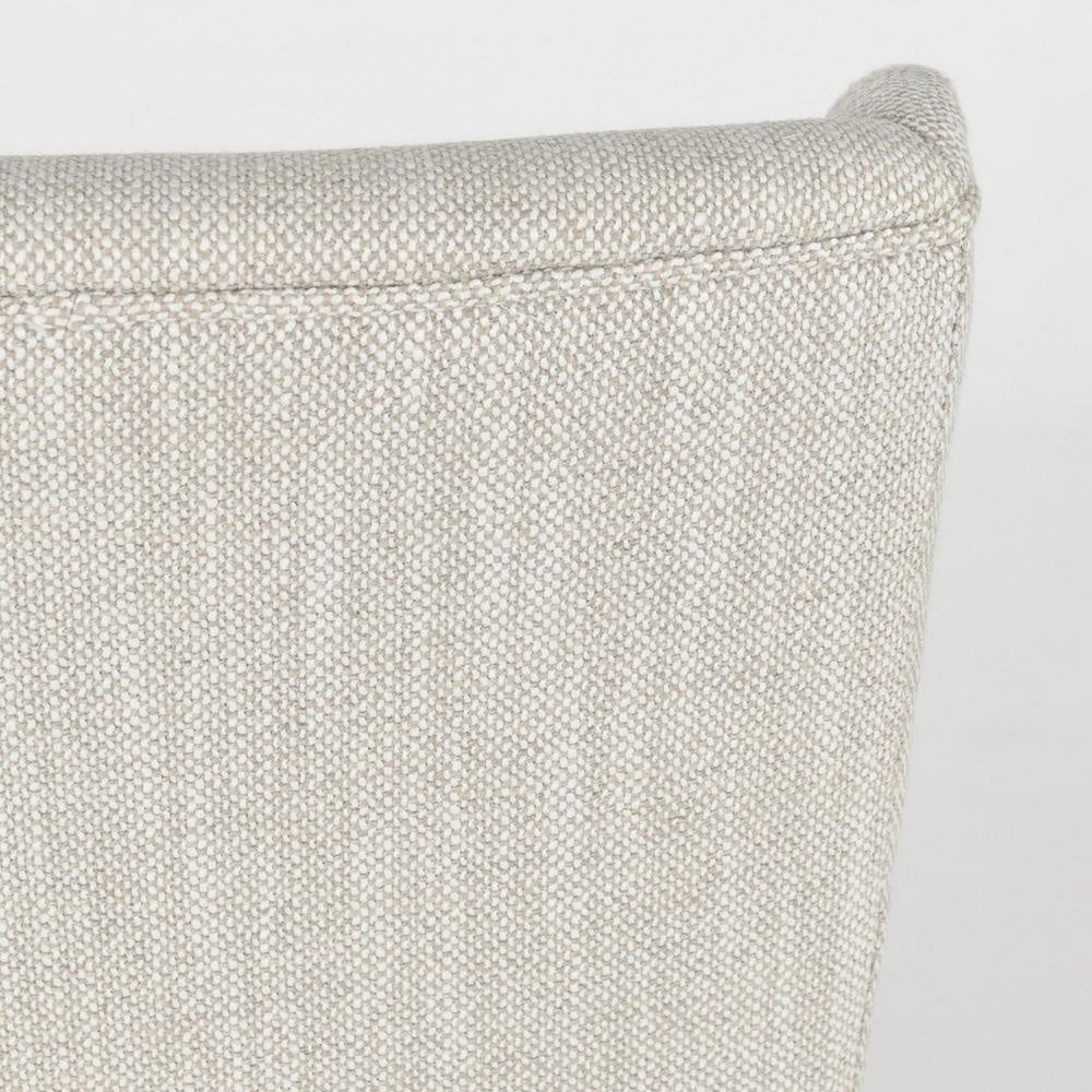 Kano Wingback Dining Chair Birch Wood Gray Polyester Skirted Legs BM331620