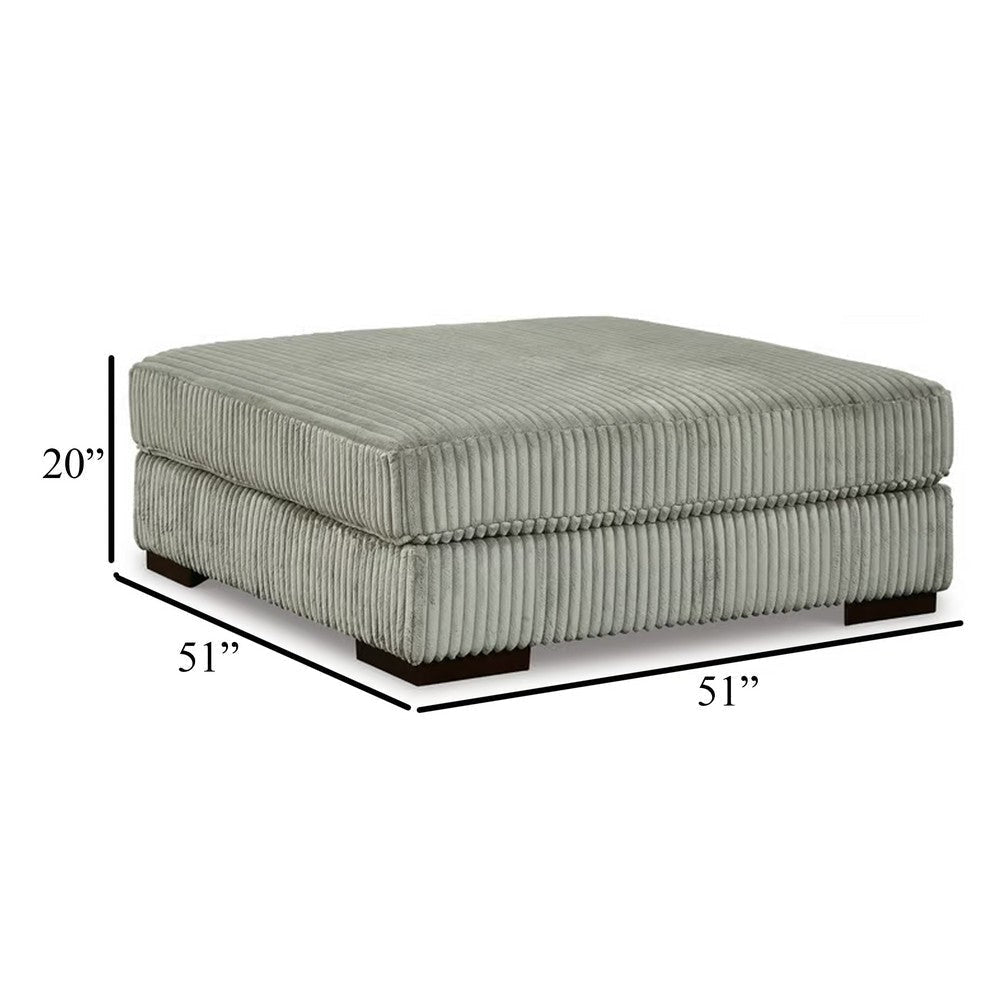 Ashley Lindy Accent Ottoman Square 51 Inch Modern Style Light Gray Polyester BM331720