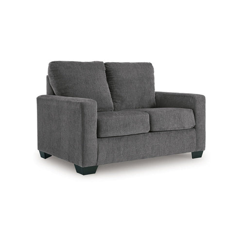 Ashley Anise Sofa Sleeper with Twin Size Pull Out Bed, Pewter Gray Polyester