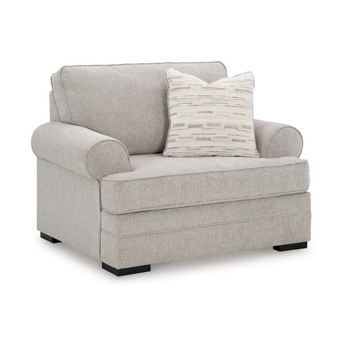 Ashley Shelyn Oversized Chair, Accent Pillow, Sand Gray Textures Polyester
