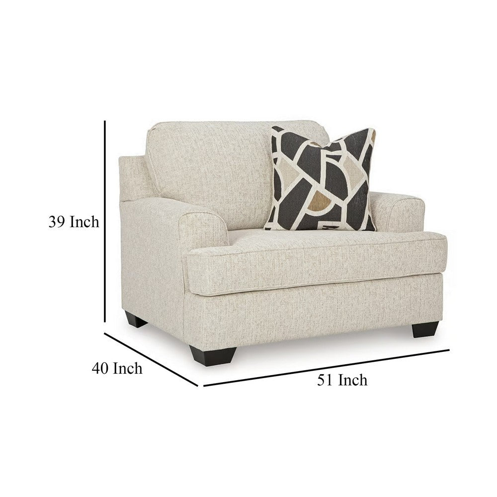 Ashley Burgess Accent Chair Quartz Beige Polyester 1 Throw Pillow Black BM331839