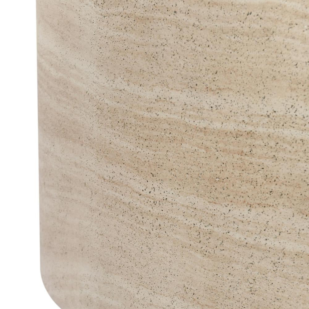 Kiva Outdoor Coffee Table Plinth Style Base Beige Concrete 31 Inch BM331910